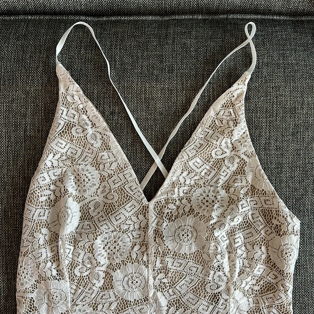 Windsor one piece body suit, lace/tan. Size large. Worn one time. - Picture 2 of 5